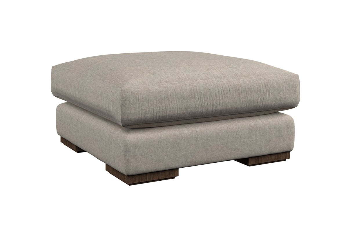 Guddu Medium Footstool - Brera Linen Indigo - Image 4