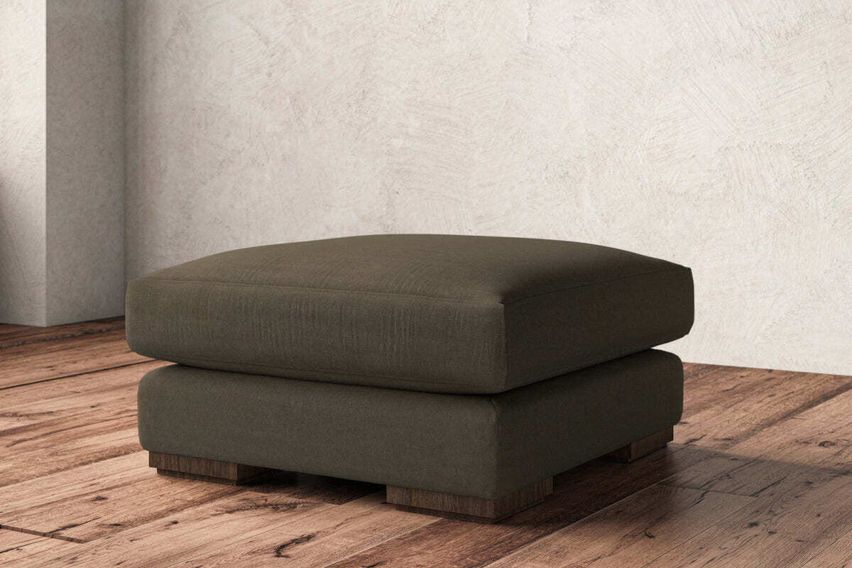 Guddu Medium Footstool - Recycled Cotton Fatigue - Image 2