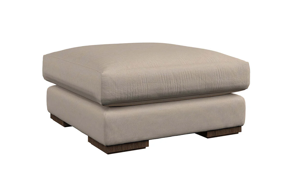 Guddu Medium Footstool - Recycled Cotton Mocha - Image 5
