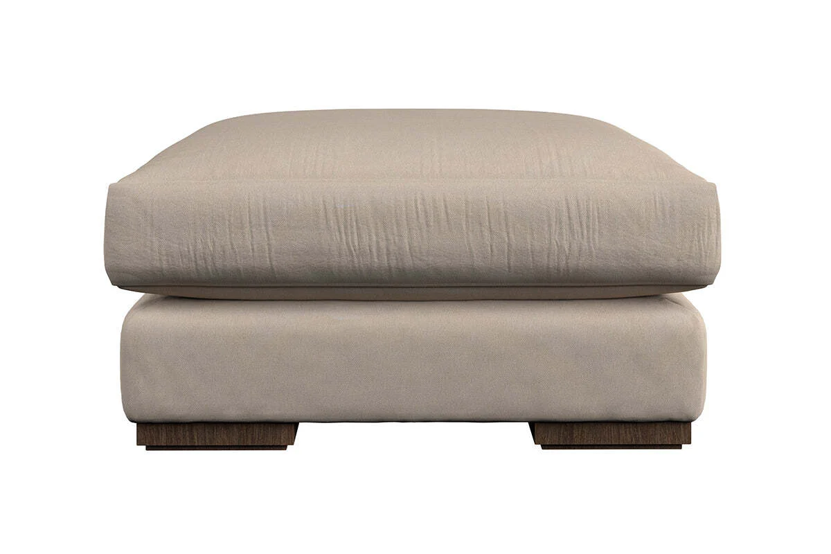 Guddu Medium Footstool - Recycled Cotton Natural - Image 3