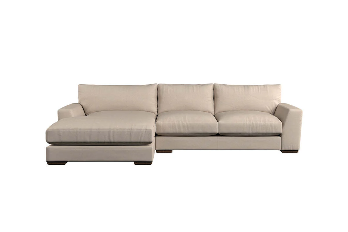 Guddu Medium Left Hand Chaise Sofa - Recycled Cotton Horizon - Image 3