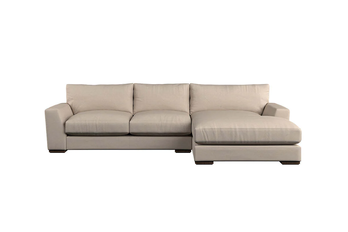 Guddu Medium Right Hand Chaise Sofa - Recycled Cotton Lavender - Image 3