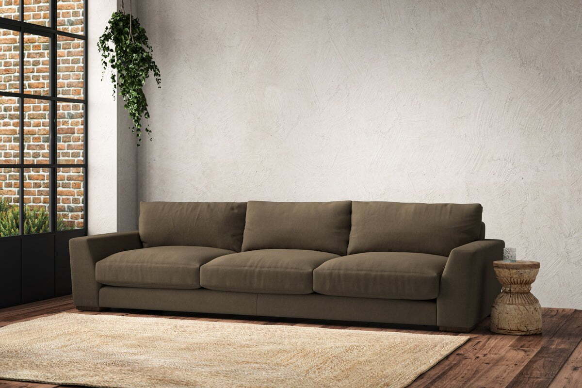 Guddu Super Grand Sofa - Brera Linen Chestnut - Image 2
