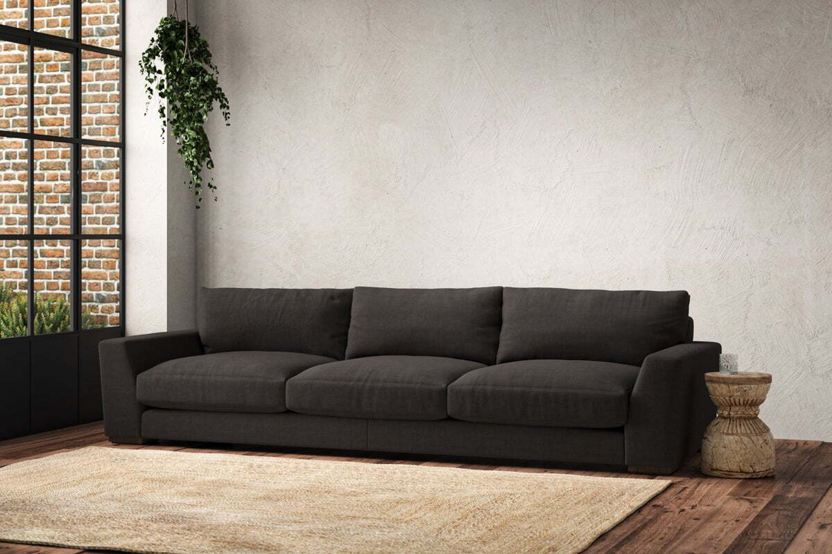 Guddu Super Grand Sofa - Brera Linen Espresso - Image 2