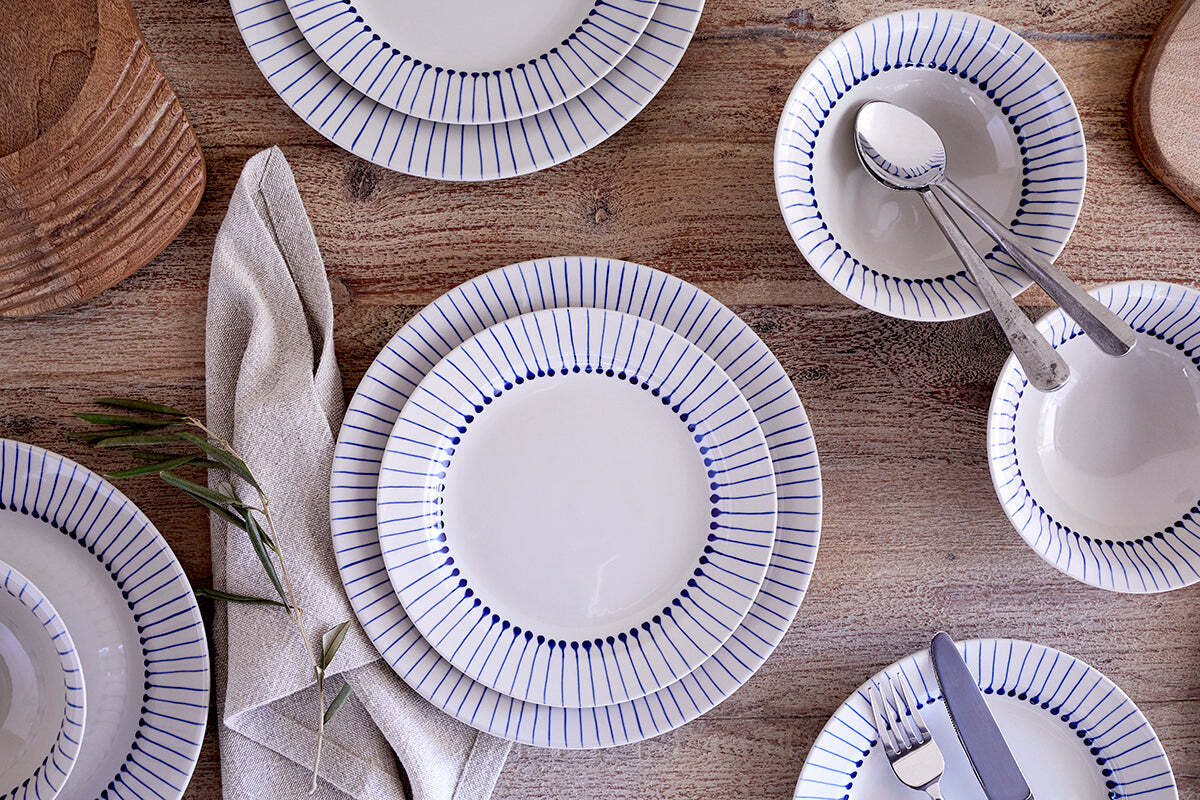 Iba Dinnerware Set - Indigo - (Set of 12) - Image 3