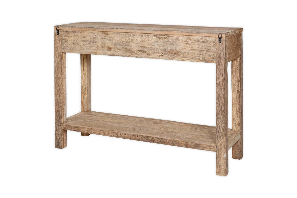 Ibo Reclaimed Wood 3 Drawer Console Table - Natural - Image 9