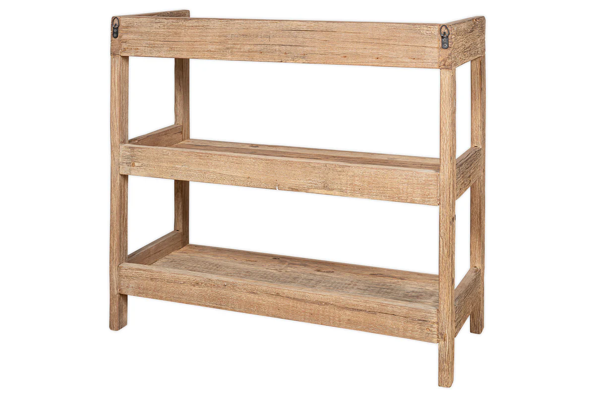 Ibo Reclaimed Wood Pantry Standing Shelves - Natural - Image 9