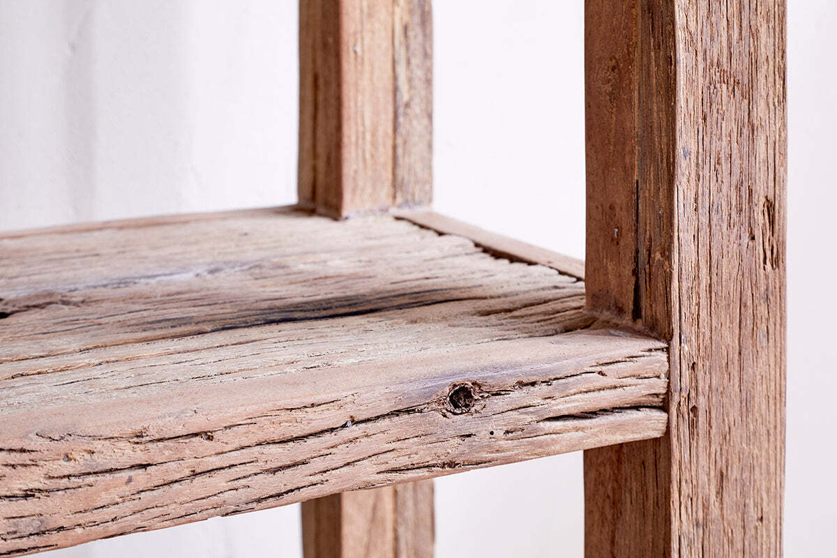 Ibo Reclaimed Wood Shelf - Natural - Wide - Image 3