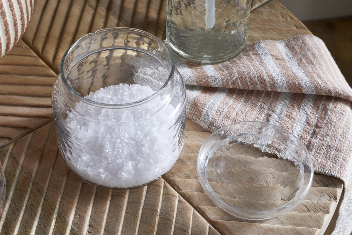 Ilcoso Recycled Hammered Glass Storage Pot - Clear - Image 3