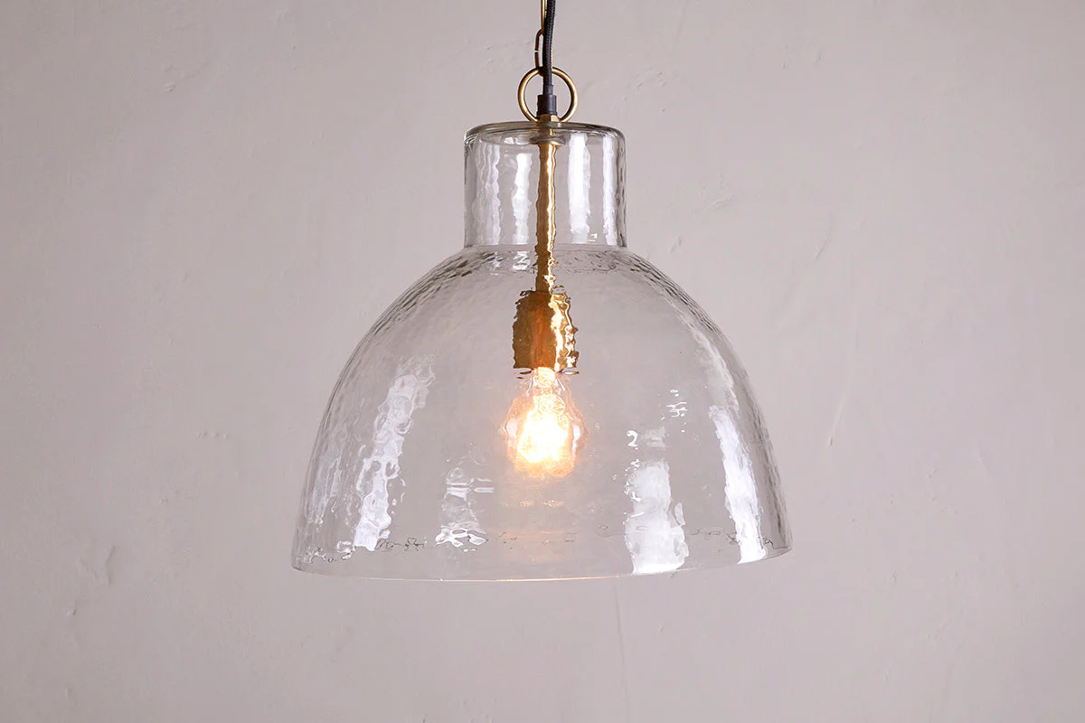 Inayah Recycled Glass Pendant - Clear - Image 3