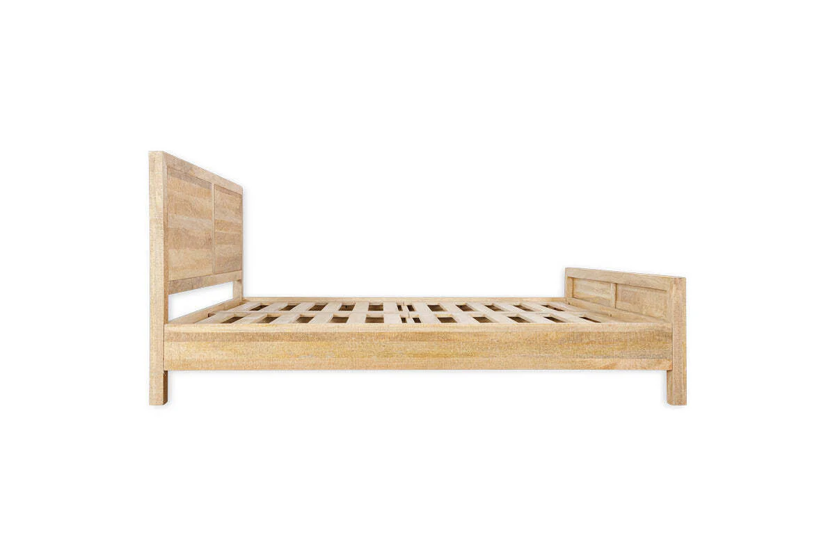 Indali Mango Wood Bed - Natural - Image 11