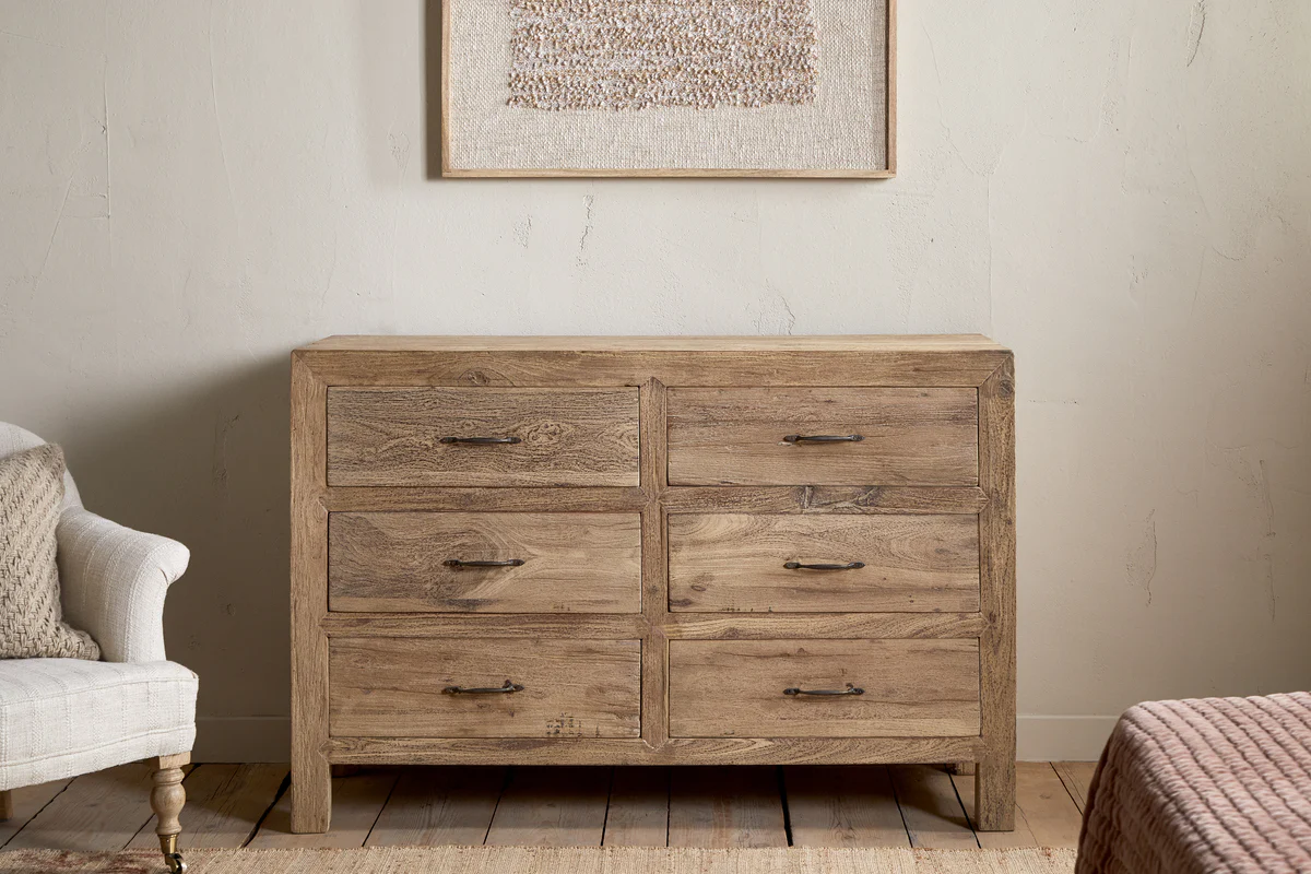 Iya Reclaimed Wood Chest of Drawers - Natural - Large - Image 2
