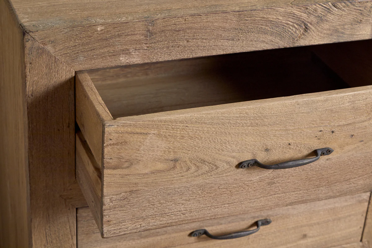Iya Reclaimed Wood Chest of Drawers - Natural - Small - Image 4