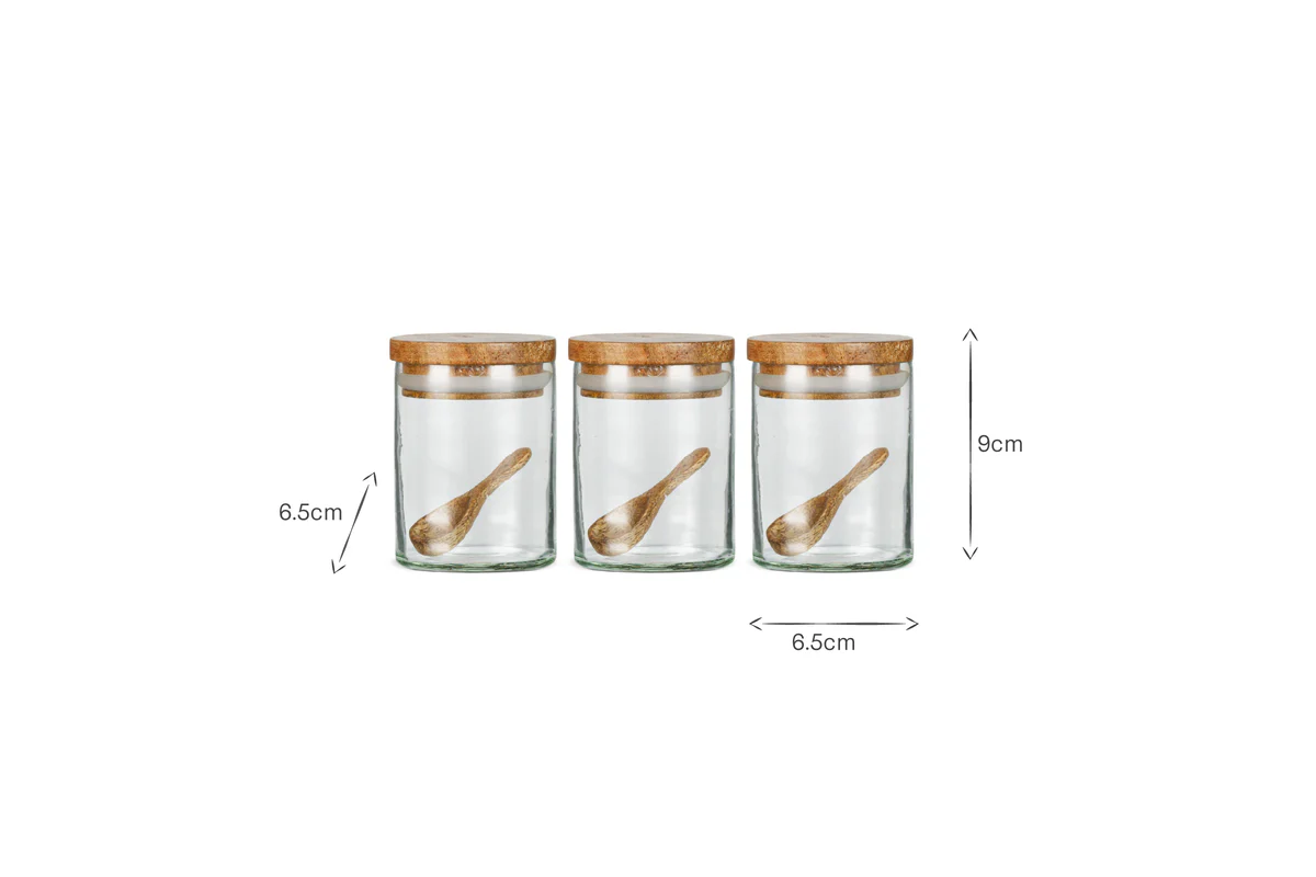 Izaan Spice Jar - Clear - (Set of 3) - Image 4