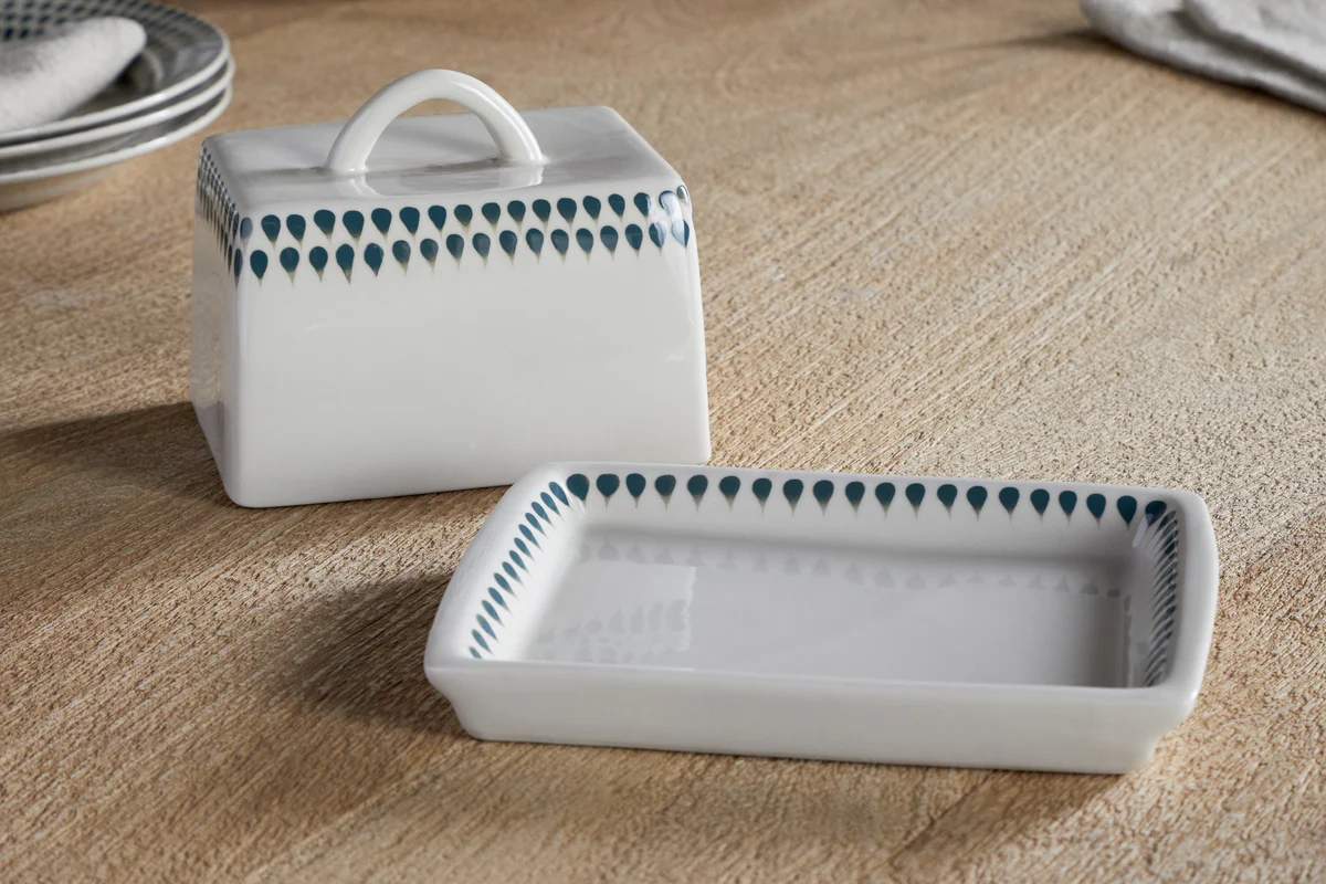Juniper Drop Butter Dish - Cream & Juniper - Image 3