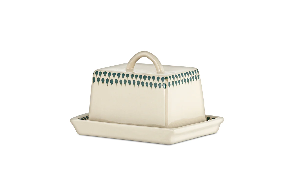 Juniper Drop Butter Dish - Cream & Juniper - Image 4