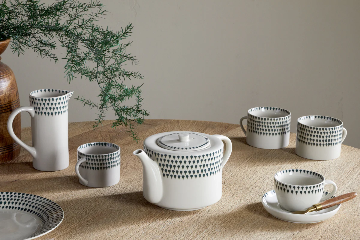 Juniper Drop Mug - Cream & Juniper - Small (Set of 2) - Image 3