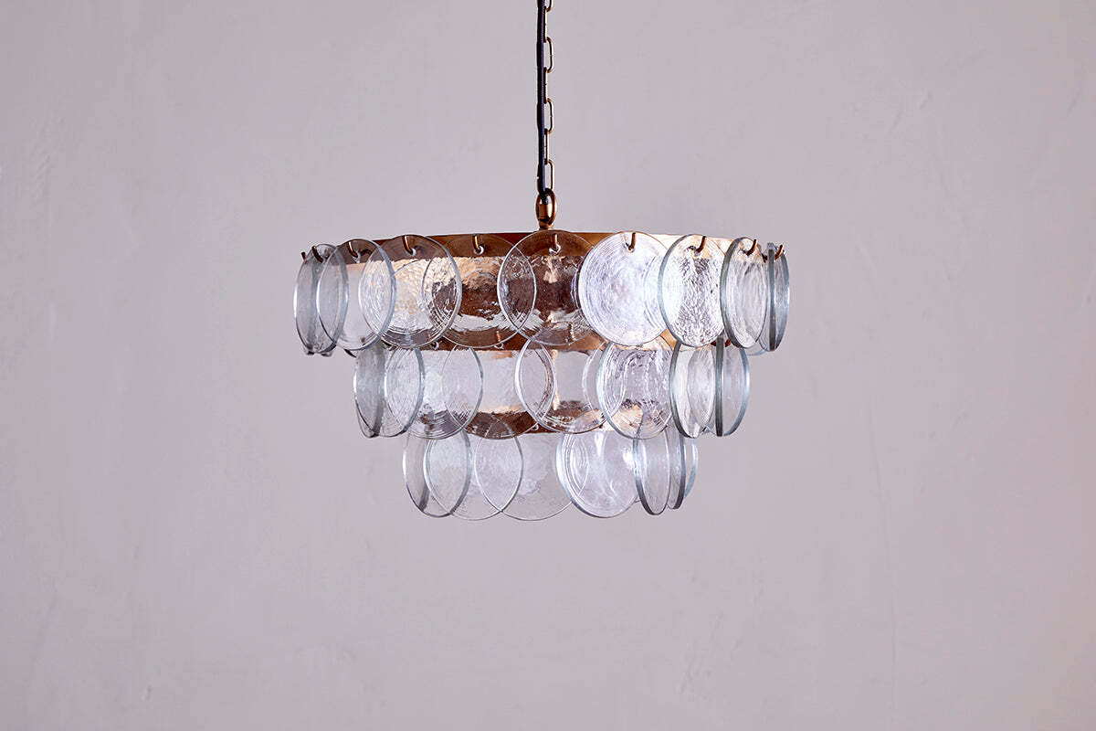Kagitha Recycled Glass Chandelier - Clear - Image 4