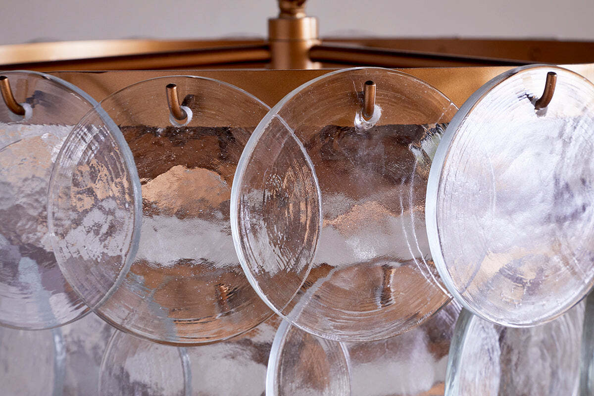 Kagitha Recycled Glass Chandelier - Clear - Image 5