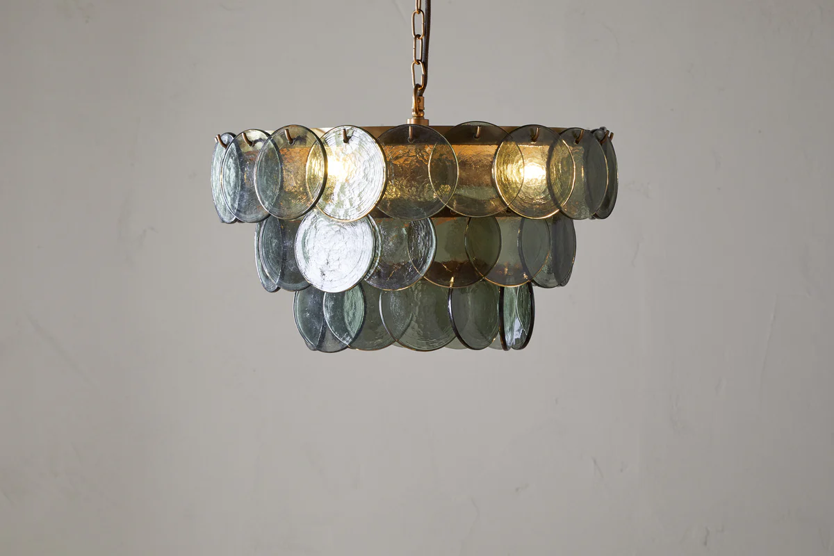 Kagitha Recycled Glass Chandelier - Green - Image 5