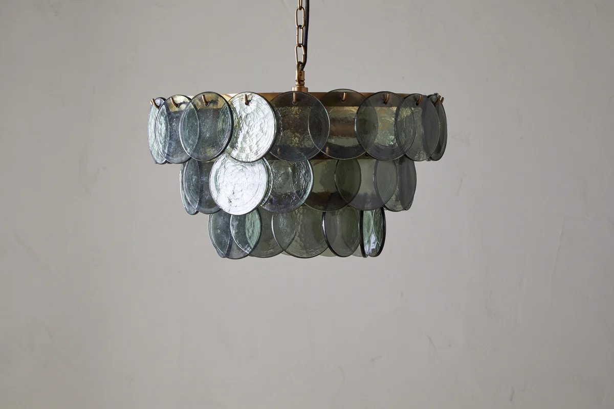 Kagitha Recycled Glass Chandelier - Green - Image 7