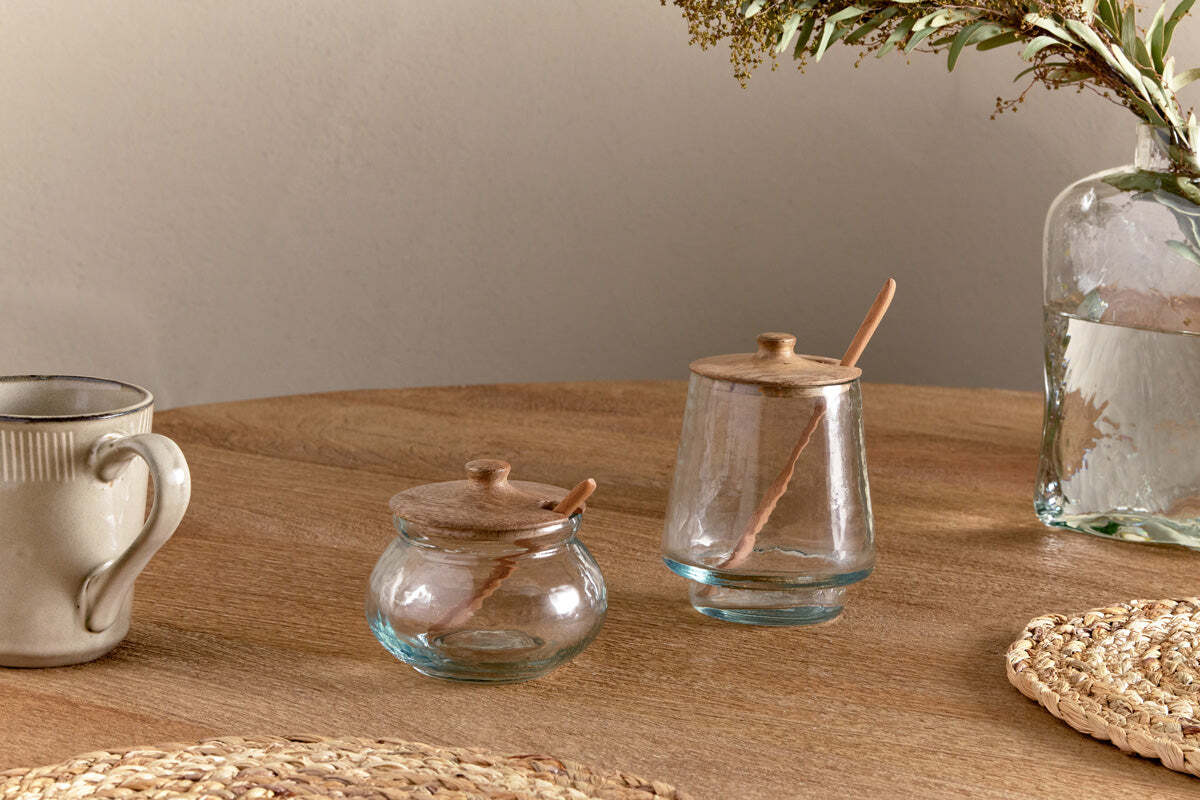 Kali Round Storage Jar - Natural & Clear - Image 5