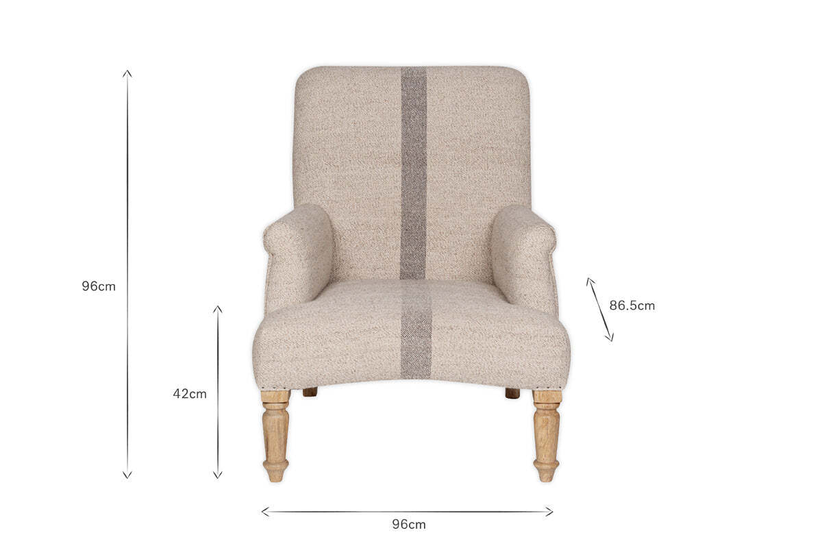 Kallu Wool & Cotton Occasional Chair - Natural - Image 5
