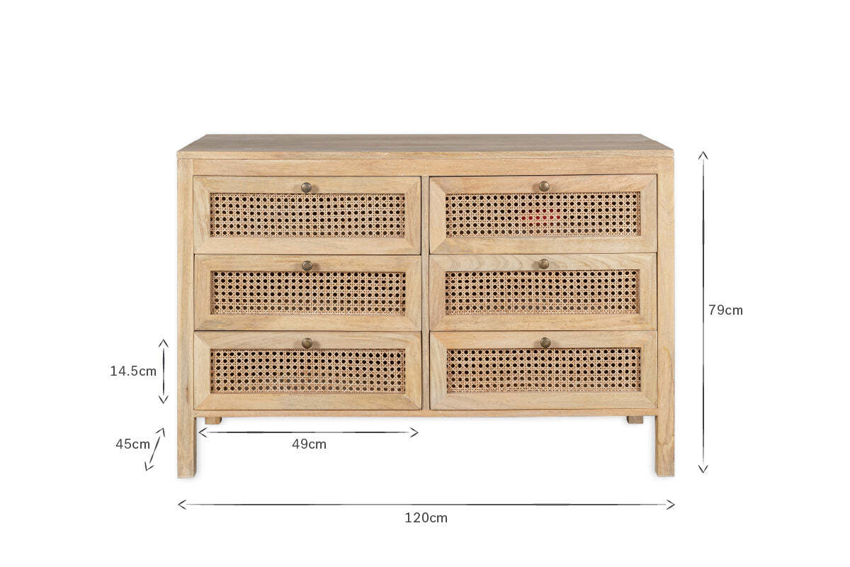 Kanz Mango Wood Chest Of Drawers - Natural - Image 5