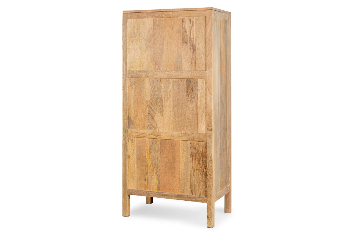 Kanz Mango Wood Tall Boy Chest of Drawers - Natural - Image 12