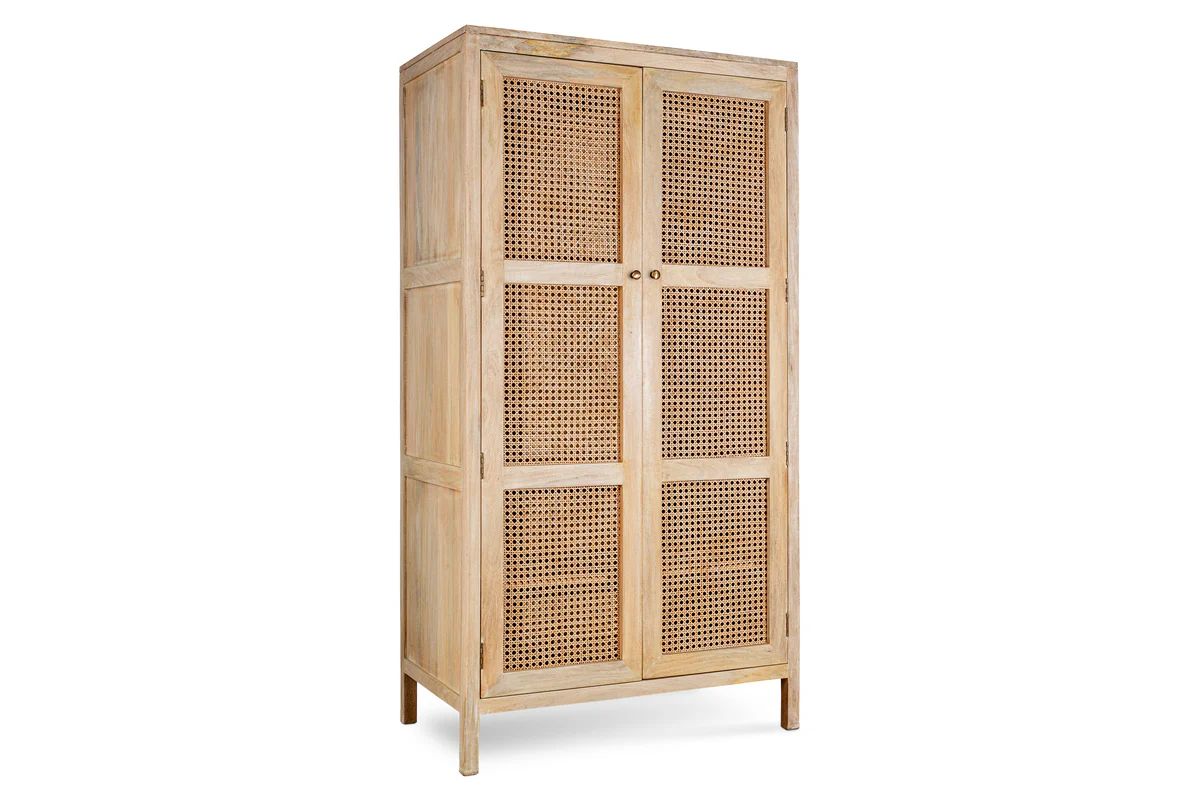 Kanz Mango Wood Wardobe - Natural - Image 12