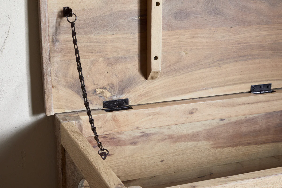 Karadi Reclaimed Wood Storage Bench - Natural - Image 6