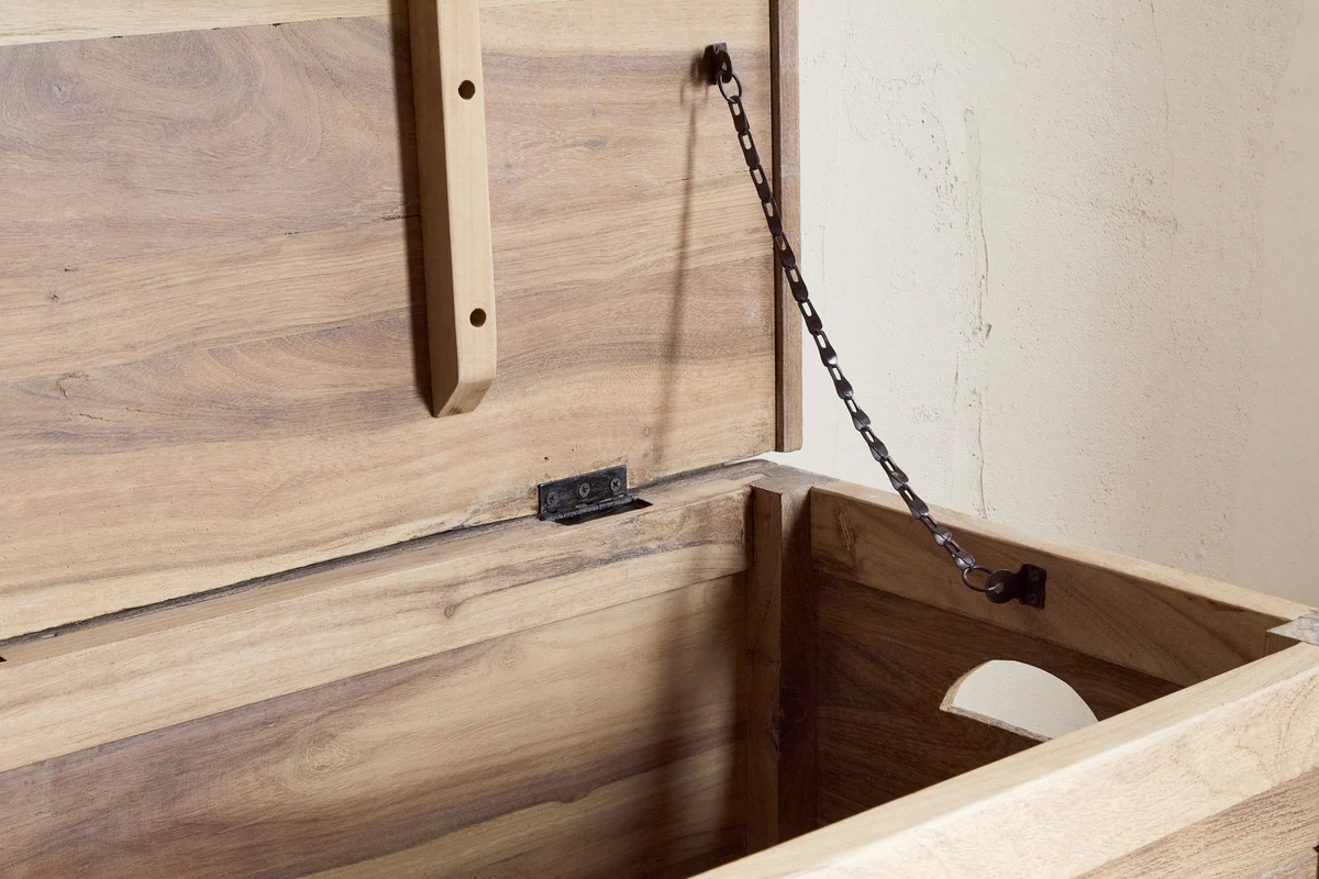 Karadi Reclaimed Wood Storage Bench - Natural - Image 7