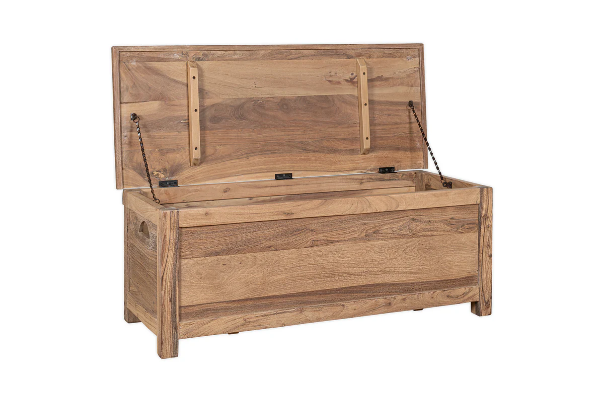 Karadi Reclaimed Wood Storage Bench - Natural - Image 9