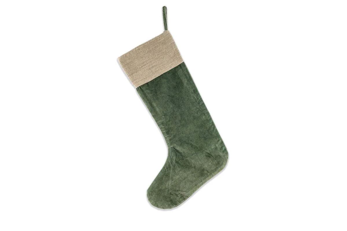 Karru Cotton Velvet Stocking - Forest Green - Image 3