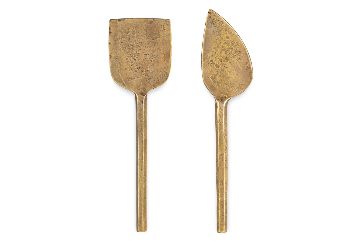 Kasa Cheese Knives - Antique Brass (Set of 2) - Image 4