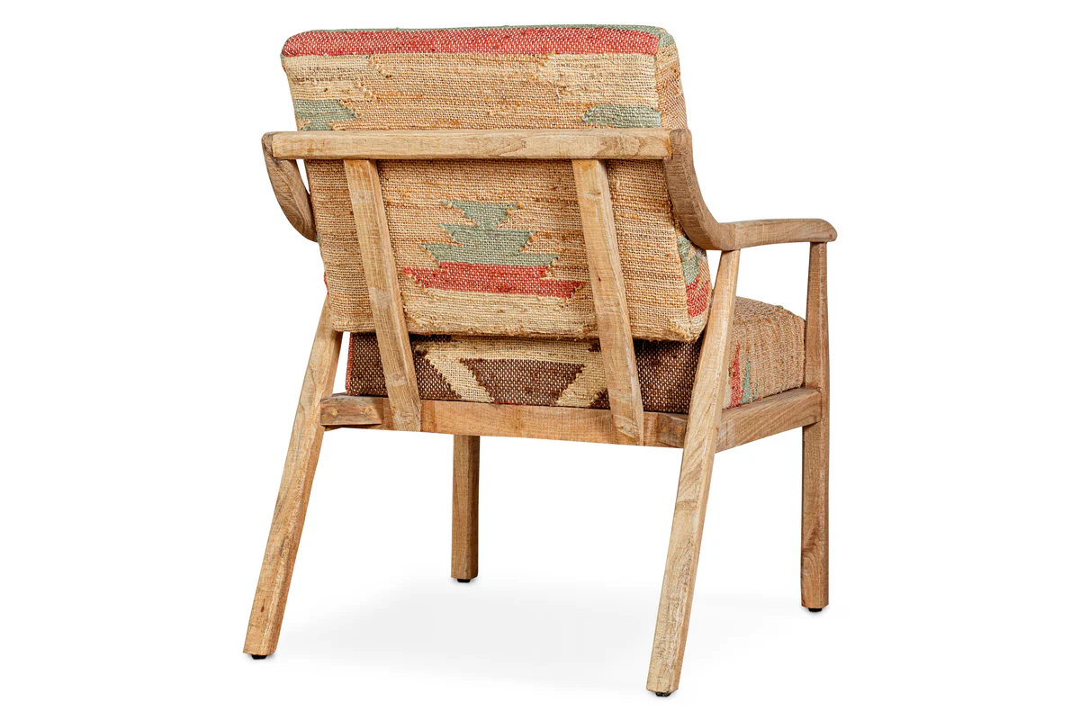 Kavya Kilim Occasional Armchair - Natural - Image 13