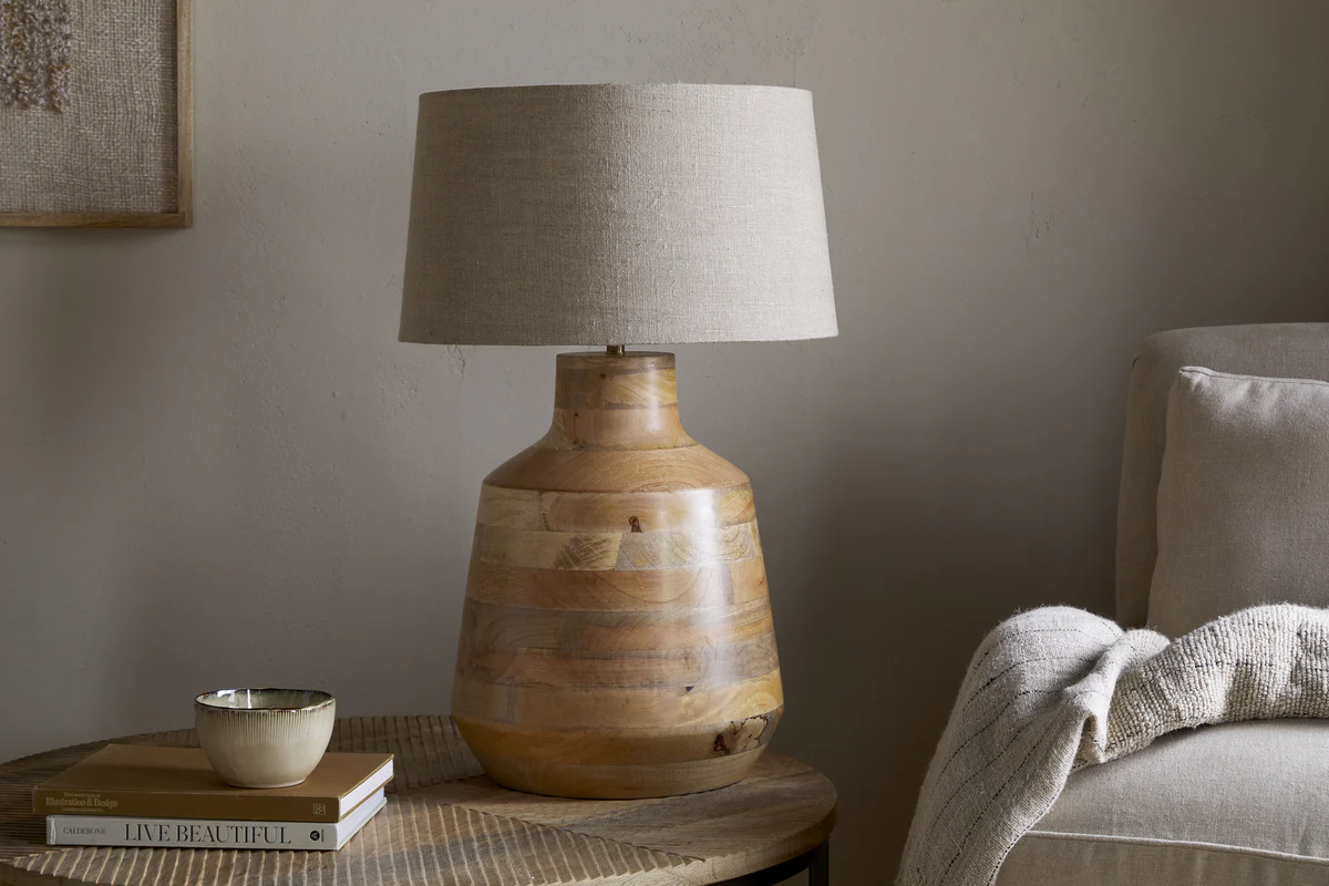 Kayo Statement Table Lamp Mango Wood - Natural - Image 2