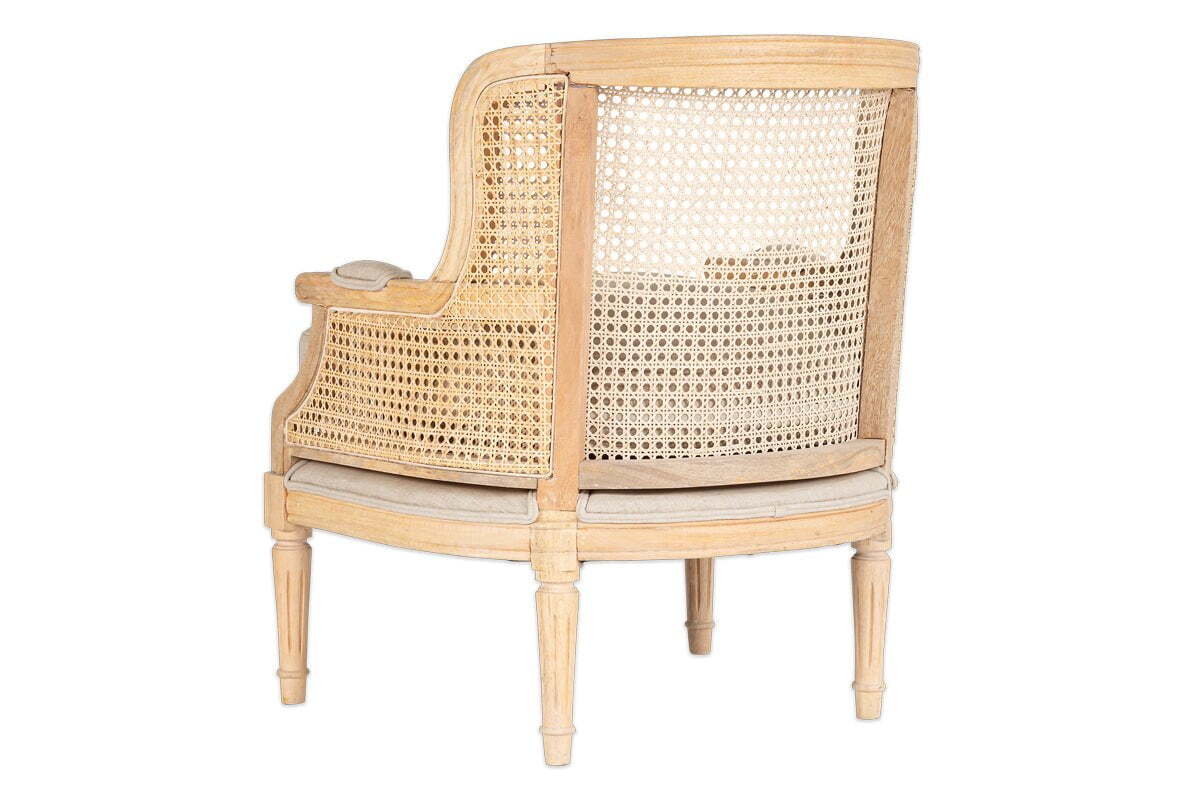 Kaziria Cane & Linen Armchair - Natural - Image 10