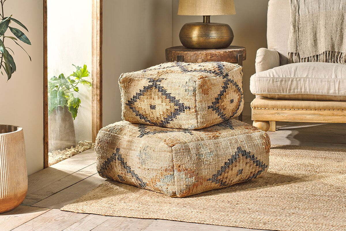 Kesu Kilim Pouf - Large - Image 3