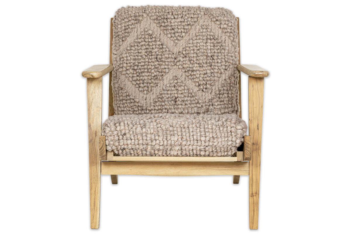Keya Chunky Weave & Mango Wood Chair - Natural - Image 9