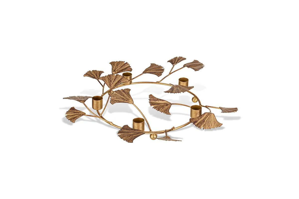 Khamila Leaf Iron Candle Holder - Image 3