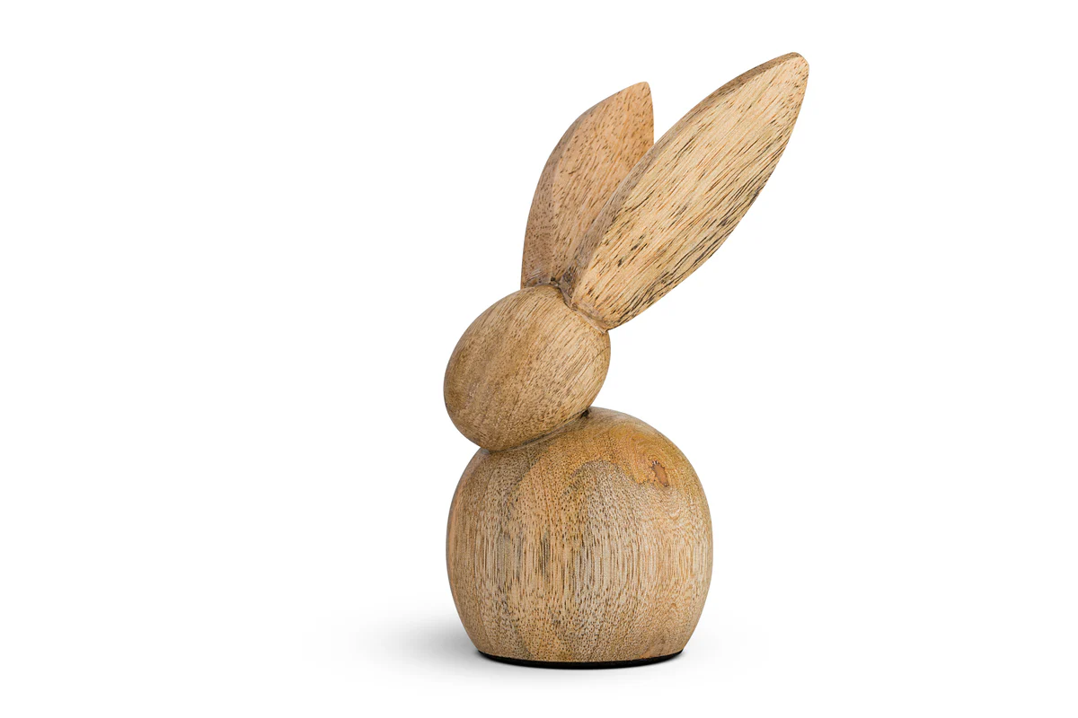 Khara Mango Wood Rabbit Standing Decoration - Natural - Image 5