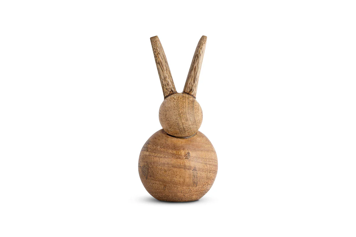 Khara Mango Wood Rabbit Standing Decoration - Natural - Image 6