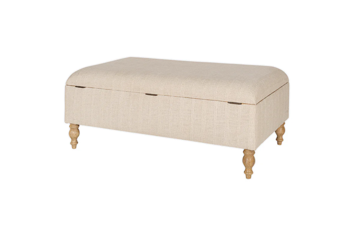 Kiana Upholstered Storage Ottoman - Natural - Image 10
