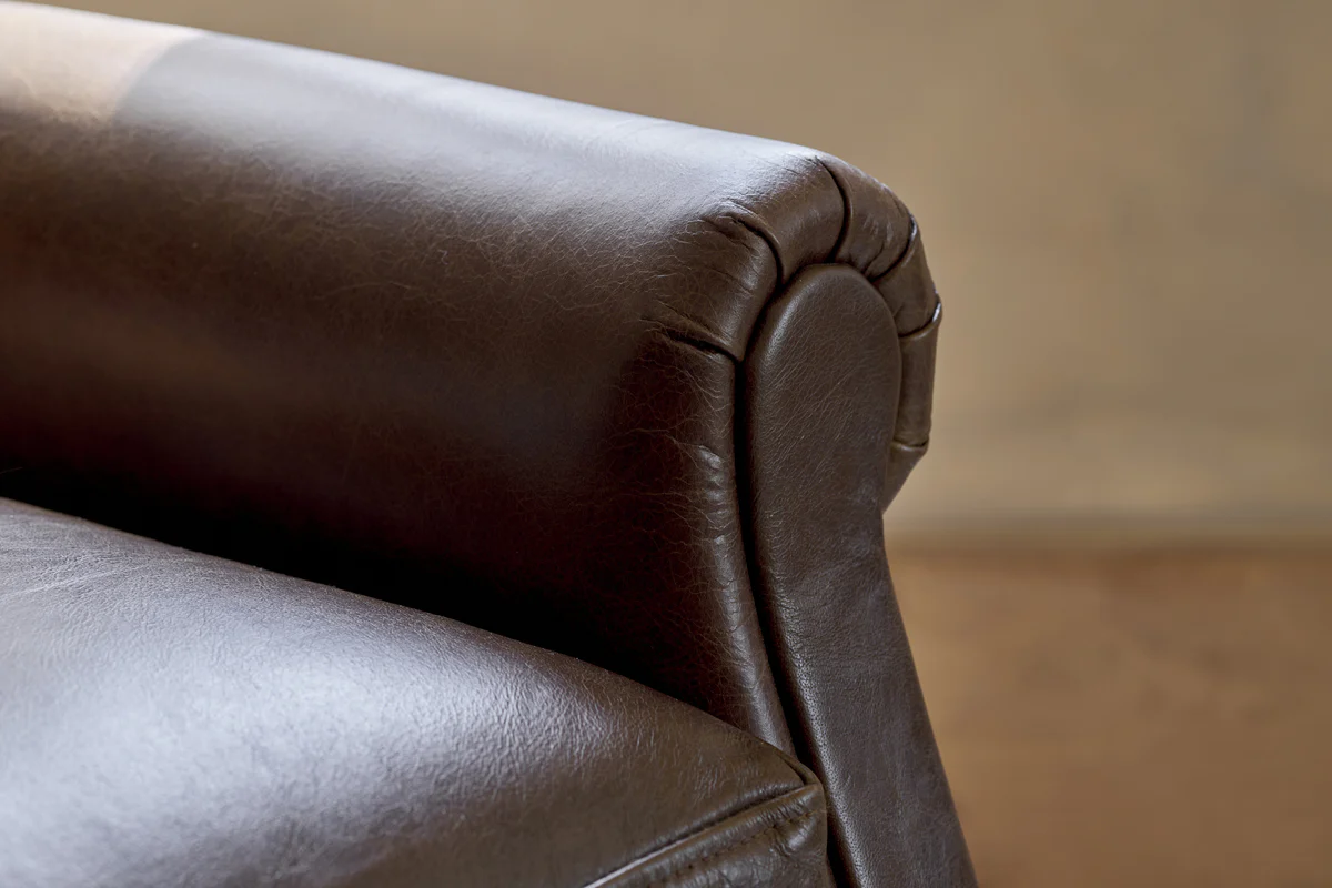 Knada Leather Armchair - Chocolate Brown - Image 2