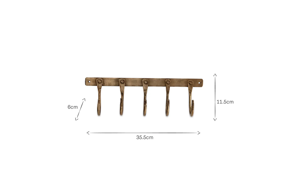 Kuna Iron Hooks - Antique Brass - Image 3