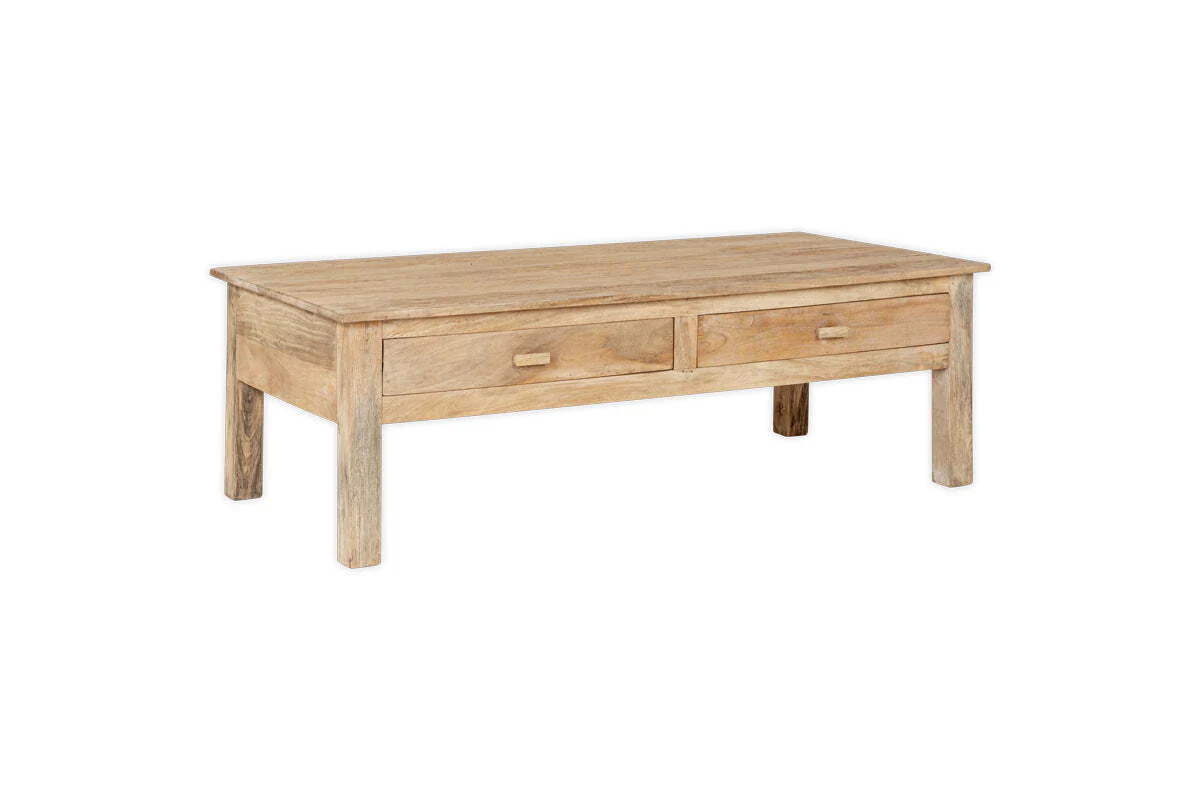 Laali Grooved Mango Wood  Coffee Table - Natural - Image 7