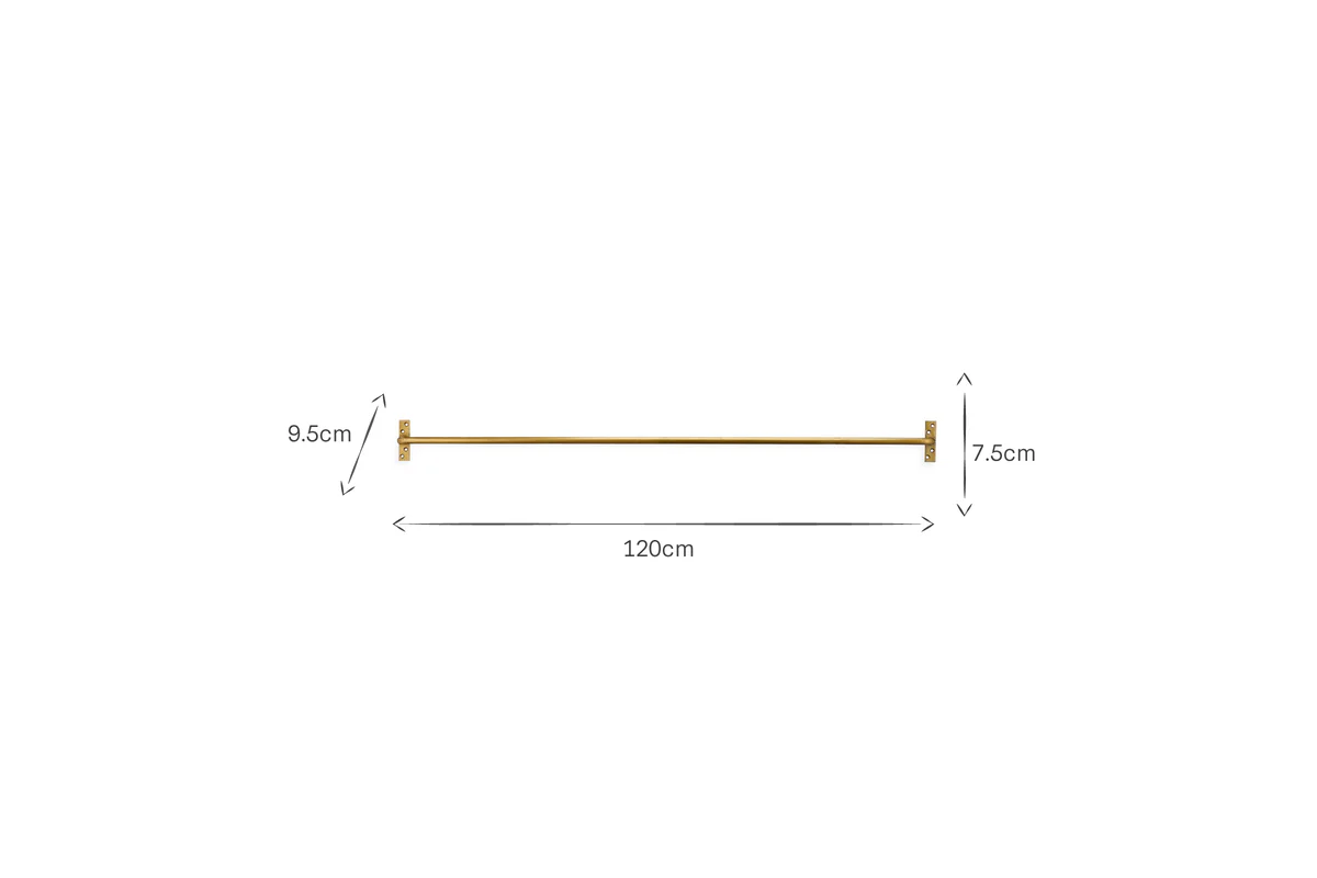 Laila Iron Hanging Rail - Brass - Image 5