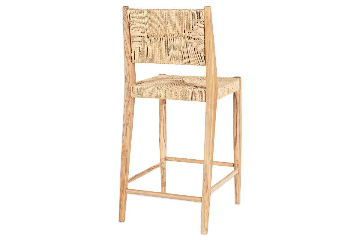 Lohanda Acacia & Munja Grass Counter Chair - Natural - Image 10