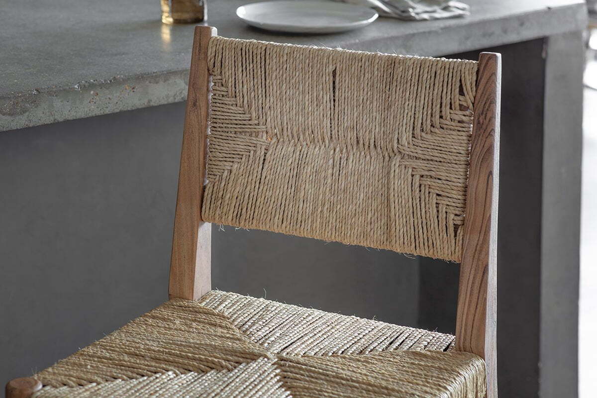 Lohanda Acacia & Munja Grass Counter Chair - Natural - Image 5